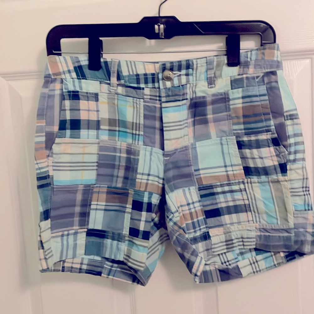LL Bean Favorite Fit Women’s Madras Shorts, Size 2